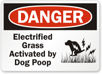 funny dog poop sign